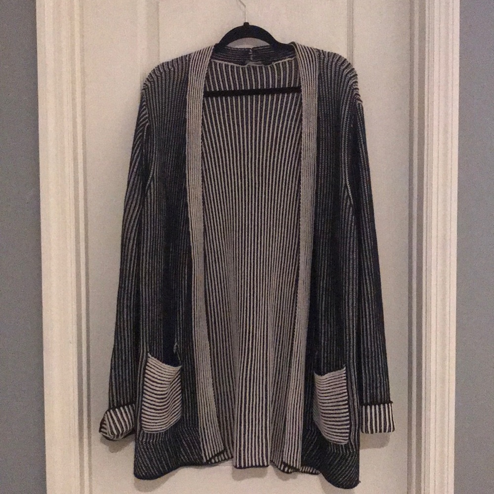 Simply Vera blue and cream cardigan XL